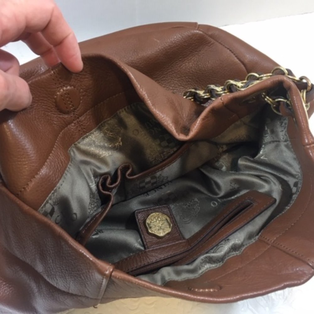 Vince Camuto Soft Brown Leather HOBO Handbag - Picture 7 of 15